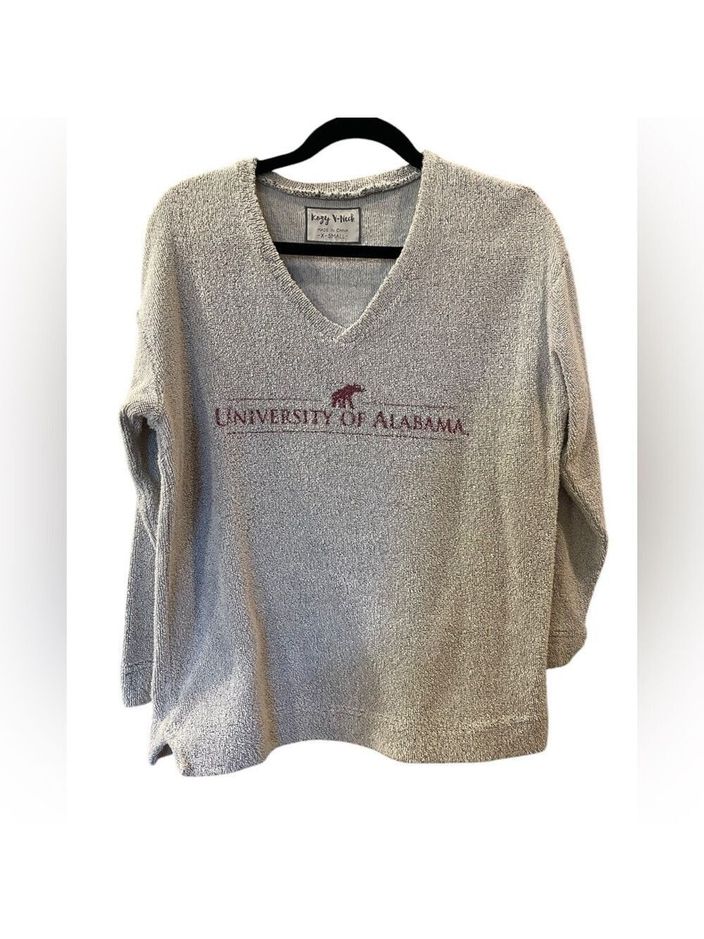 Kozy V-Neck University Of Alabama Women’s Pullover Long Sleeve Shirt Size: XS